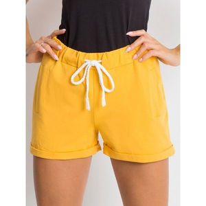 Ladies´ dark yellow cotton shorts vyobraziť