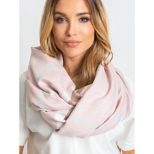 Light pink scarf with fringes vyobraziť