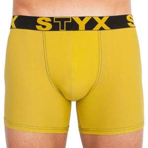 Men's boxers Styx long sports rubber green-yellow (U1065) vyobraziť