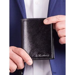 Vertical black leather wallet vyobraziť