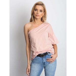One shoulder pink blouse vyobraziť