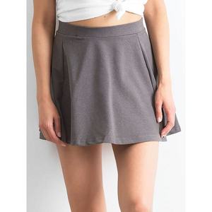 Dark gray flared mini skirt vyobraziť