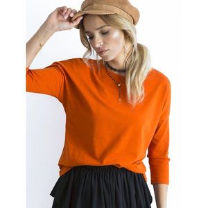 Basic blouse with 3/4 sleeves, dark orange vyobraziť