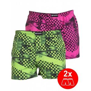 2PACK men's Meatfly shorts multicolored (Agostino - Checkered) vyobraziť
