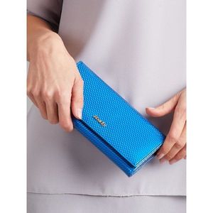 Patent leather blue wallet vyobraziť
