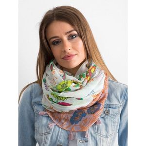White scarf with floral print vyobraziť