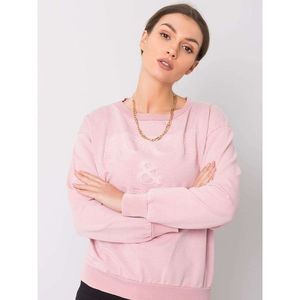 Dusty pink women´s sweatshirt with an inscription vyobraziť