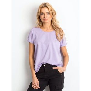 Basic light purple cotton t-shirt for women vyobraziť