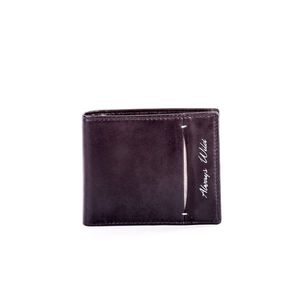 Men´s black leather wallet with a slit vyobraziť