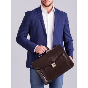 An elegant dark brown business briefcase for a man vyobraziť
