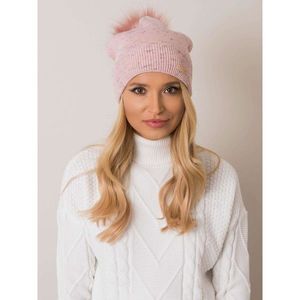 RUE PARIS Dirty pink women´s hat with a pompom vyobraziť
