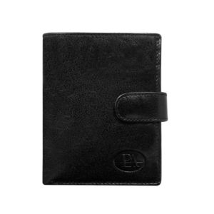 Classic black men´s leather wallet with a latch vyobraziť