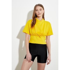 Trendyol Yellow Pucker Detailed Knitted Blouse vyobraziť