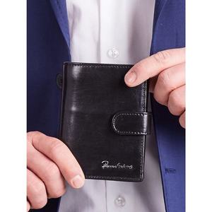 Men´s leather wallet with a black clasp vyobraziť