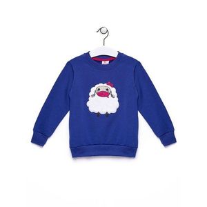 Navy blue sweatshirt for a girl with a sheep vyobraziť