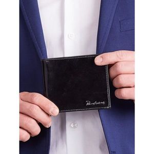 Men´s black leather wallet vyobraziť