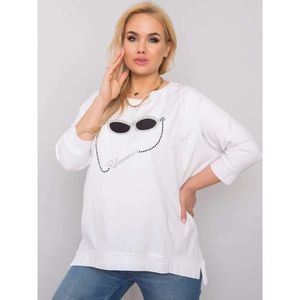 White blouse with an application of rhinestones vyobraziť