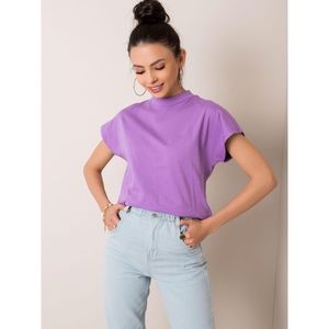 RUE PARIS Purple cotton t-shirt vyobraziť