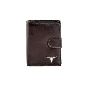 Natural black leather wallet with a latch vyobraziť