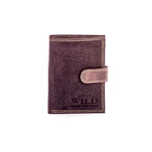 Men´s brown leather wallet with an embossed module vyobraziť