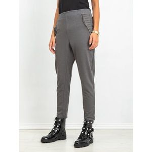 Dark gray pants with zippers vyobraziť