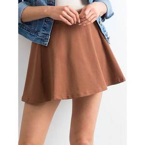 Brown mini skirt with flares vyobraziť