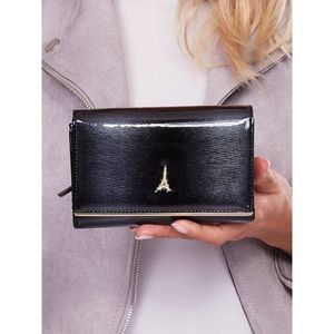 Women´s black patent leather wallet vyobraziť