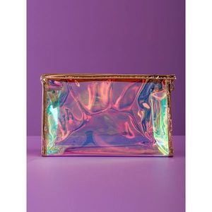 Transparent gold cosmetic bag vyobraziť