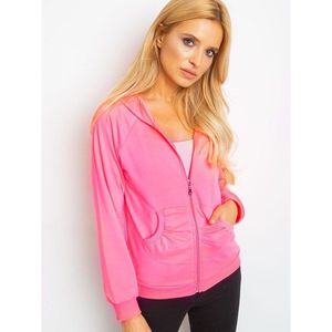 Sweatshirt with a hood fluo pink vyobraziť