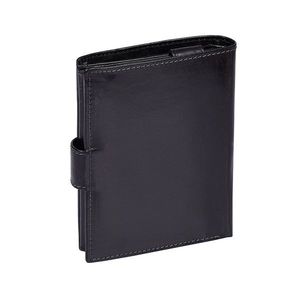 Leather wallet for a man with a black clasp vyobraziť
