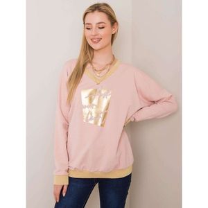 Dusty pink cotton sweatshirt with an application vyobraziť