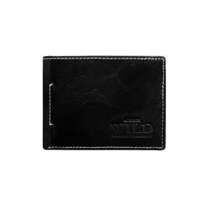 Black leather men´s horizontal wallet vyobraziť