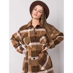 Ladies´ brown plaid coat vyobraziť