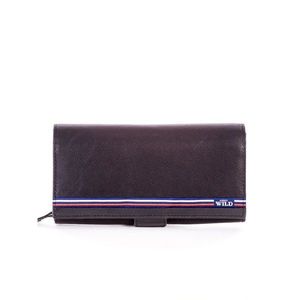 Black leather wallet with a flap vyobraziť