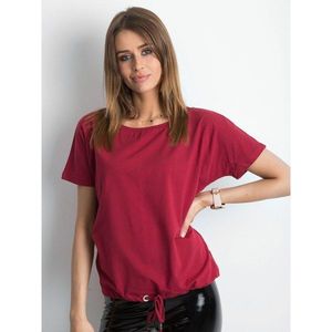 Women´s burgundy cotton t-shirt vyobraziť