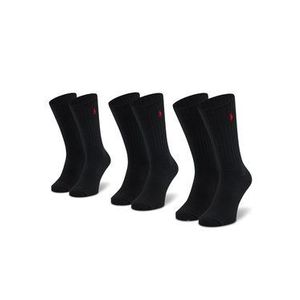Polo Ralph Lauren Súprava 3 párov vysokých ponožiek unisex 449723747002 r. OS Čierna vyobraziť