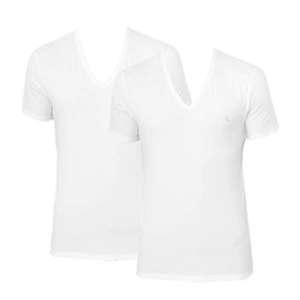 2PACK men's t-shirt CK ONE V neck white (NB2408A-100) vyobraziť