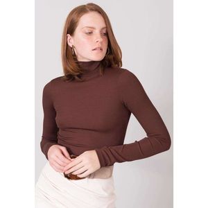 BSL Brown turtleneck blouse vyobraziť