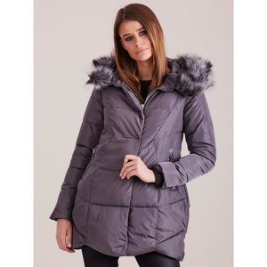 Graphite winter jacket with hood vyobraziť