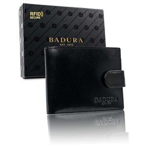 BADURA Black men´s wallet made of natural leather vyobraziť