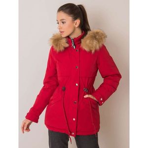 Reversible red and black parka jacket vyobraziť