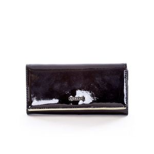Black patent leather wallet vyobraziť