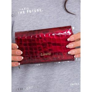 Women´s wallet with an animal print, dark red vyobraziť