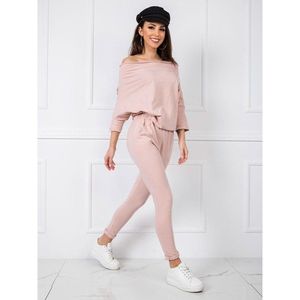 Light pink cotton jumpsuit vyobraziť