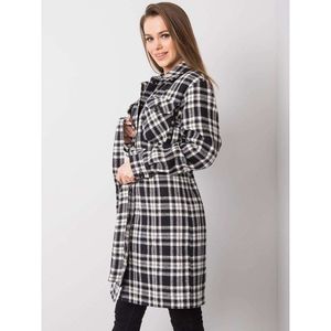 Checkered women´s black and white coat vyobraziť