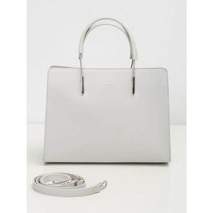Women´s bag with a decorative handle in light gray vyobraziť