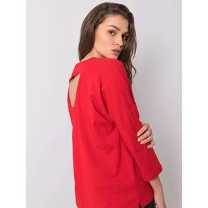 Women´s red cotton blouse vyobraziť