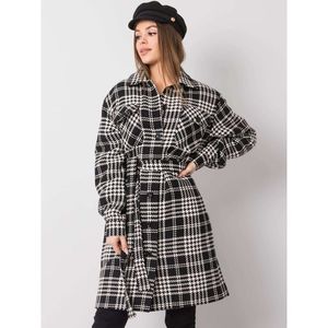 Checkered black and white coat vyobraziť