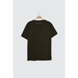 Trendyol Khaki Men's Regular Fit Textured T-Shirt vyobraziť
