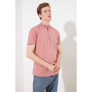 Trendyol Rose Dry Male Slim Fit Collar ZipperEd New T-Shirt vyobraziť